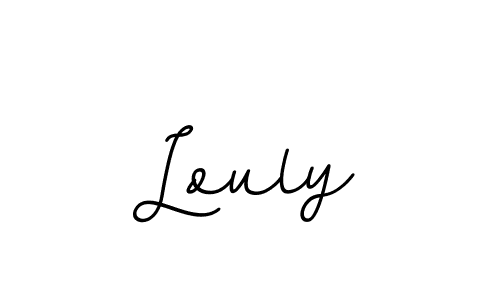 The best way (BallpointsItalic-DORy9) to make a short signature is to pick only two or three words in your name. The name Louly include a total of six letters. For converting this name. Louly signature style 11 images and pictures png