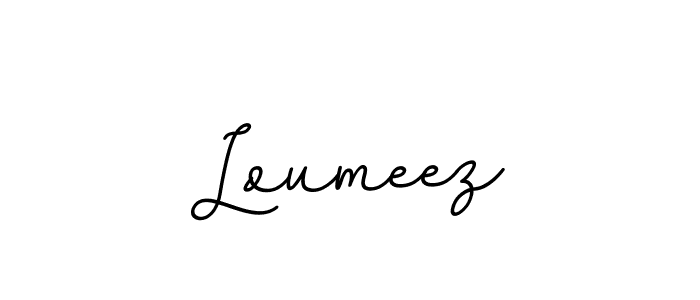 How to make Loumeez name signature. Use BallpointsItalic-DORy9 style for creating short signs online. This is the latest handwritten sign. Loumeez signature style 11 images and pictures png