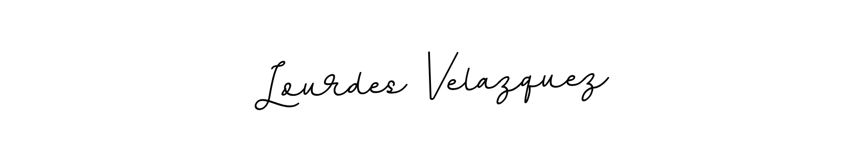 How to make Lourdes Velazquez name signature. Use BallpointsItalic-DORy9 style for creating short signs online. This is the latest handwritten sign. Lourdes Velazquez signature style 11 images and pictures png