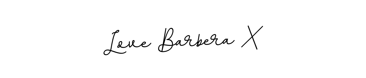 This is the best signature style for the Love Barbera X name. Also you like these signature font (BallpointsItalic-DORy9). Mix name signature. Love Barbera X signature style 11 images and pictures png