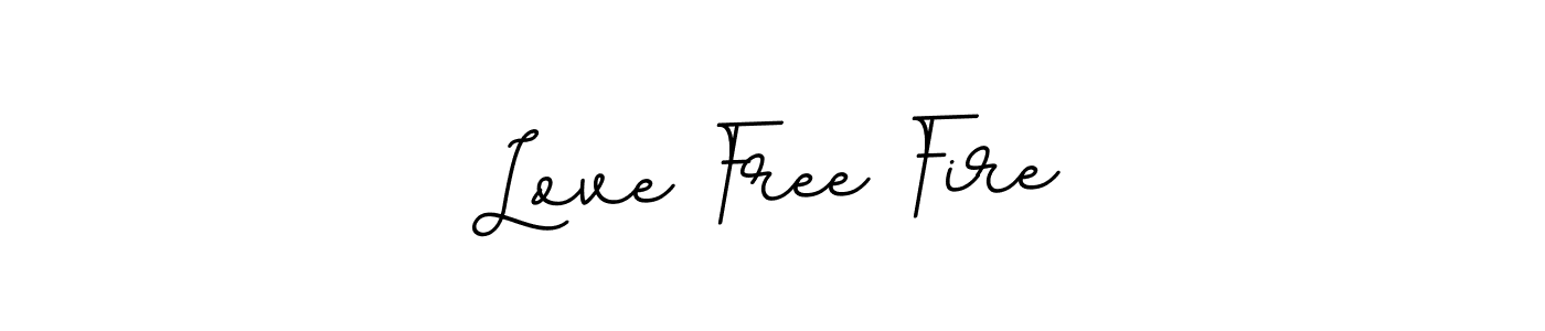 Use a signature maker to create a handwritten signature online. With this signature software, you can design (BallpointsItalic-DORy9) your own signature for name Love Free Fire. Love Free Fire signature style 11 images and pictures png