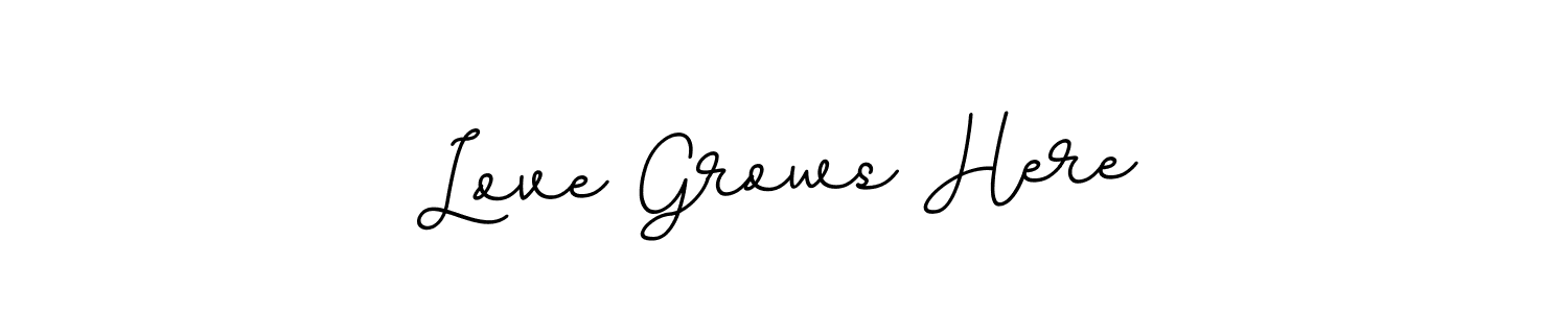 How to make Love Grows Here name signature. Use BallpointsItalic-DORy9 style for creating short signs online. This is the latest handwritten sign. Love Grows Here signature style 11 images and pictures png