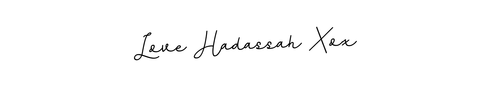 Design your own signature with our free online signature maker. With this signature software, you can create a handwritten (BallpointsItalic-DORy9) signature for name Love Hadassah Xox. Love Hadassah Xox signature style 11 images and pictures png