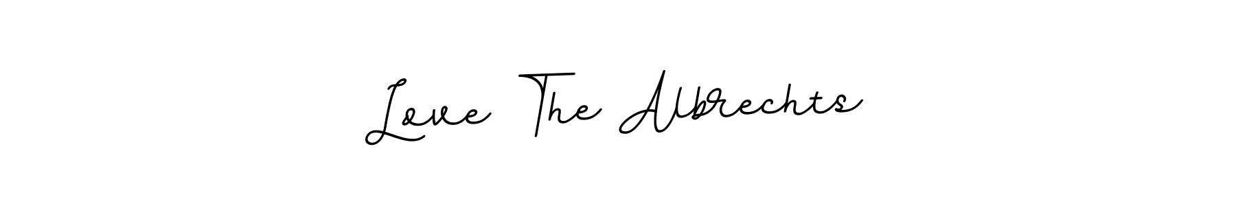 Make a beautiful signature design for name Love The Albrechts. With this signature (BallpointsItalic-DORy9) style, you can create a handwritten signature for free. Love The Albrechts signature style 11 images and pictures png