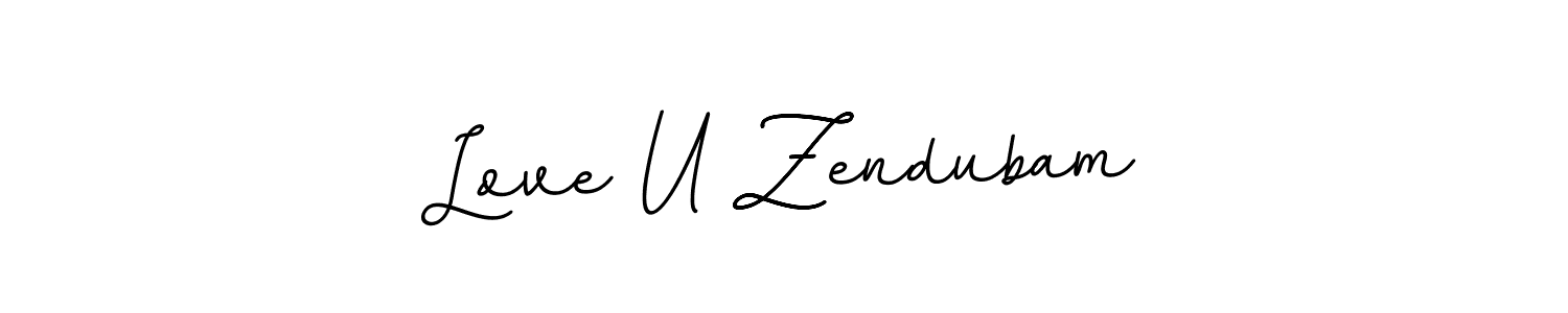 Similarly BallpointsItalic-DORy9 is the best handwritten signature design. Signature creator online .You can use it as an online autograph creator for name Love U Zendubam. Love U Zendubam signature style 11 images and pictures png