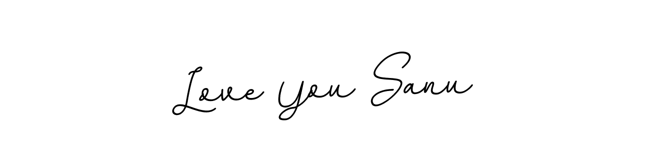Use a signature maker to create a handwritten signature online. With this signature software, you can design (BallpointsItalic-DORy9) your own signature for name Love You Sanu. Love You Sanu signature style 11 images and pictures png