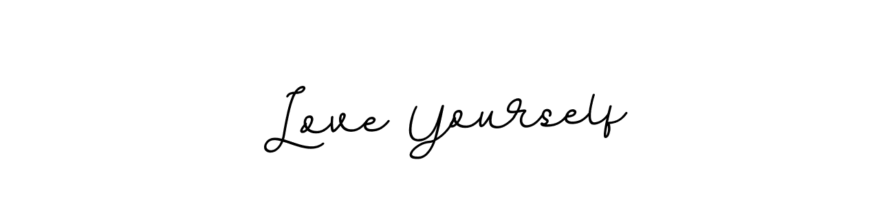 It looks lik you need a new signature style for name Love Yourself. Design unique handwritten (BallpointsItalic-DORy9) signature with our free signature maker in just a few clicks. Love Yourself signature style 11 images and pictures png