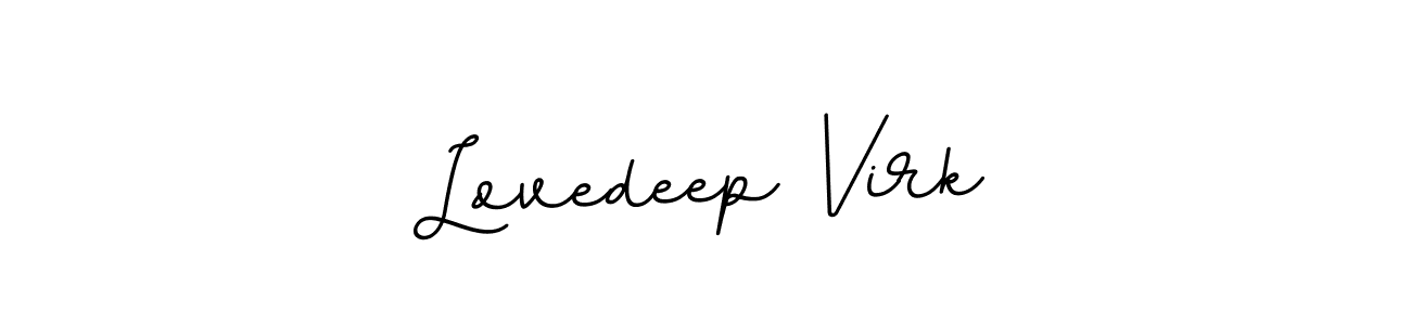 The best way (BallpointsItalic-DORy9) to make a short signature is to pick only two or three words in your name. The name Lovedeep Virk include a total of six letters. For converting this name. Lovedeep Virk signature style 11 images and pictures png