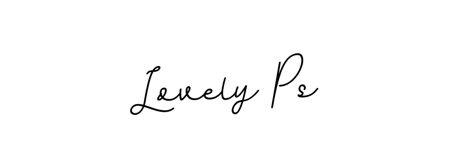 The best way (BallpointsItalic-DORy9) to make a short signature is to pick only two or three words in your name. The name Lovely Ps include a total of six letters. For converting this name. Lovely Ps signature style 11 images and pictures png