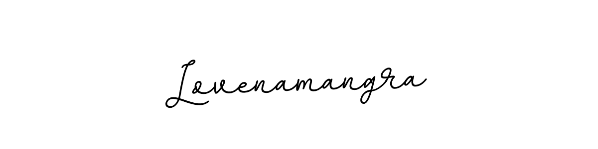 You should practise on your own different ways (BallpointsItalic-DORy9) to write your name (Lovenamangra) in signature. don't let someone else do it for you. Lovenamangra signature style 11 images and pictures png