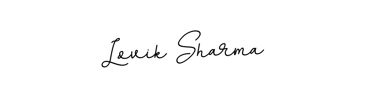 if you are searching for the best signature style for your name Lovik Sharma. so please give up your signature search. here we have designed multiple signature styles  using BallpointsItalic-DORy9. Lovik Sharma signature style 11 images and pictures png