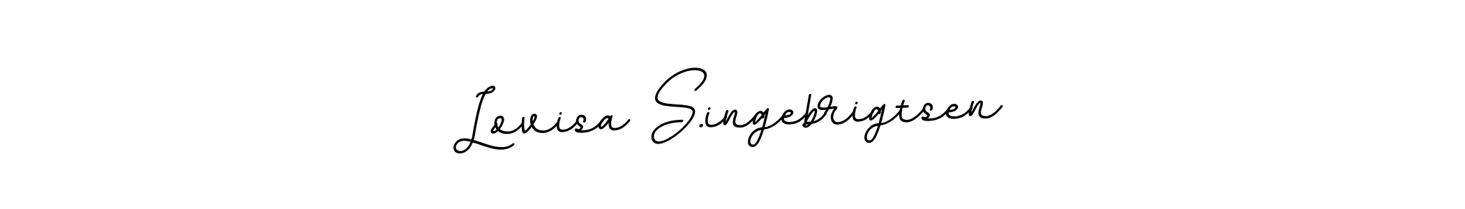 if you are searching for the best signature style for your name Lovisa S.ingebrigtsen. so please give up your signature search. here we have designed multiple signature styles  using BallpointsItalic-DORy9. Lovisa S.ingebrigtsen signature style 11 images and pictures png