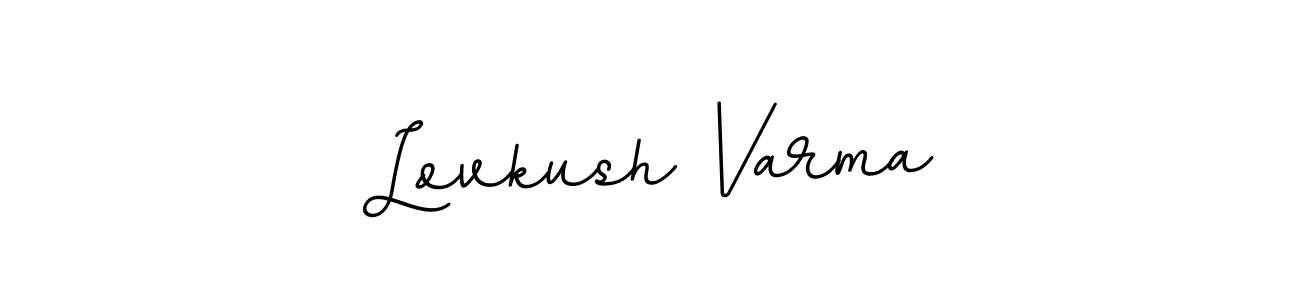 Make a beautiful signature design for name Lovkush Varma. With this signature (BallpointsItalic-DORy9) style, you can create a handwritten signature for free. Lovkush Varma signature style 11 images and pictures png
