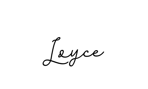 Create a beautiful signature design for name Loyce. With this signature (BallpointsItalic-DORy9) fonts, you can make a handwritten signature for free. Loyce signature style 11 images and pictures png