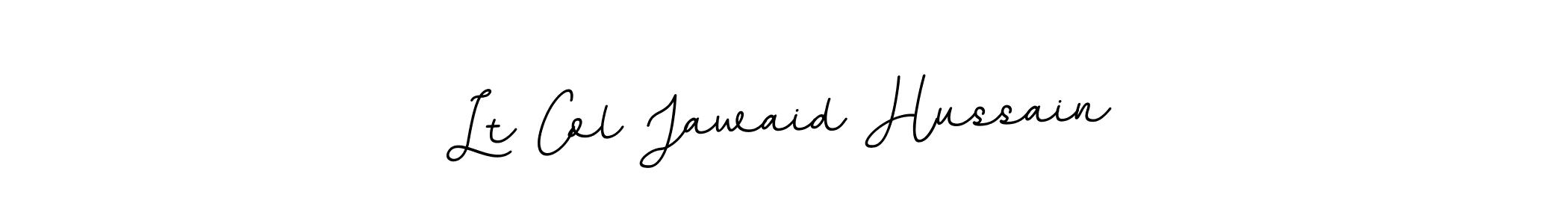 The best way (BallpointsItalic-DORy9) to make a short signature is to pick only two or three words in your name. The name Lt Col Jawaid Hussain include a total of six letters. For converting this name. Lt Col Jawaid Hussain signature style 11 images and pictures png