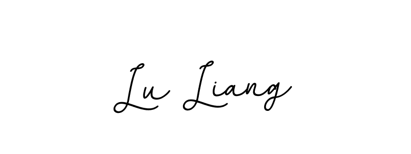 This is the best signature style for the Lu Liang name. Also you like these signature font (BallpointsItalic-DORy9). Mix name signature. Lu Liang signature style 11 images and pictures png