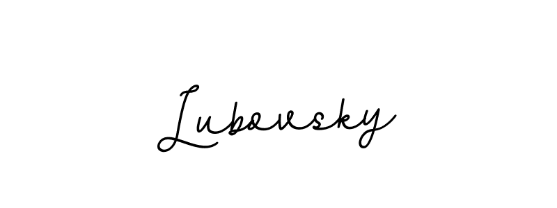How to make Lubovsky name signature. Use BallpointsItalic-DORy9 style for creating short signs online. This is the latest handwritten sign. Lubovsky signature style 11 images and pictures png