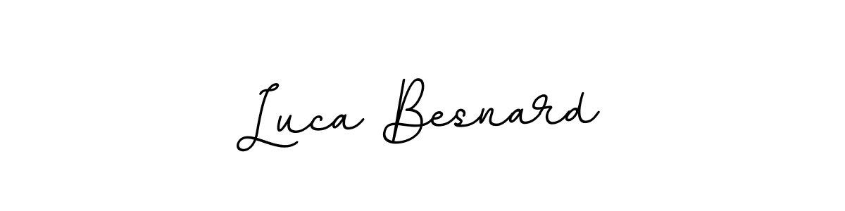 How to make Luca Besnard name signature. Use BallpointsItalic-DORy9 style for creating short signs online. This is the latest handwritten sign. Luca Besnard signature style 11 images and pictures png
