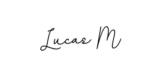 Make a beautiful signature design for name Lucas M. With this signature (BallpointsItalic-DORy9) style, you can create a handwritten signature for free. Lucas M signature style 11 images and pictures png