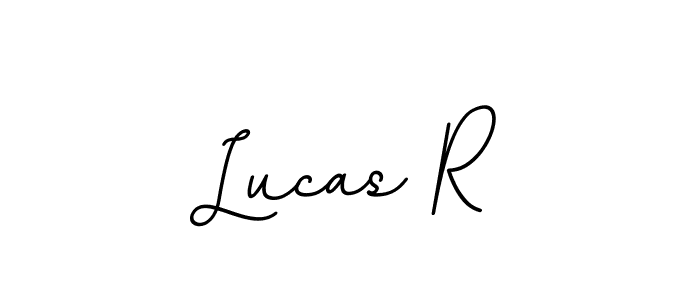 Create a beautiful signature design for name Lucas R. With this signature (BallpointsItalic-DORy9) fonts, you can make a handwritten signature for free. Lucas R signature style 11 images and pictures png