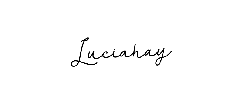 You should practise on your own different ways (BallpointsItalic-DORy9) to write your name (Luciahay) in signature. don't let someone else do it for you. Luciahay signature style 11 images and pictures png
