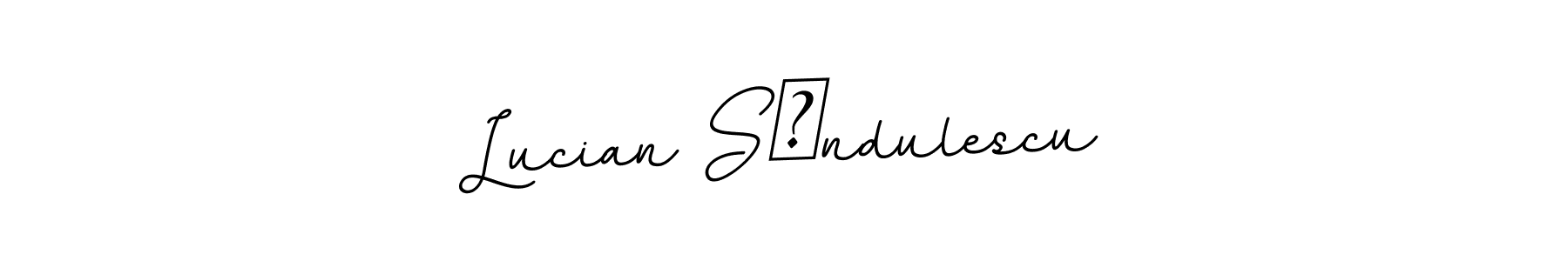 The best way (BallpointsItalic-DORy9) to make a short signature is to pick only two or three words in your name. The name Lucian SĂndulescu include a total of six letters. For converting this name. Lucian SĂndulescu signature style 11 images and pictures png