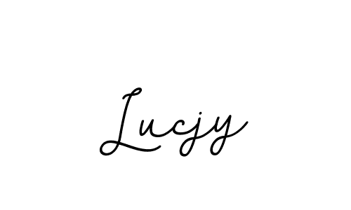 How to make Lucjy name signature. Use BallpointsItalic-DORy9 style for creating short signs online. This is the latest handwritten sign. Lucjy signature style 11 images and pictures png