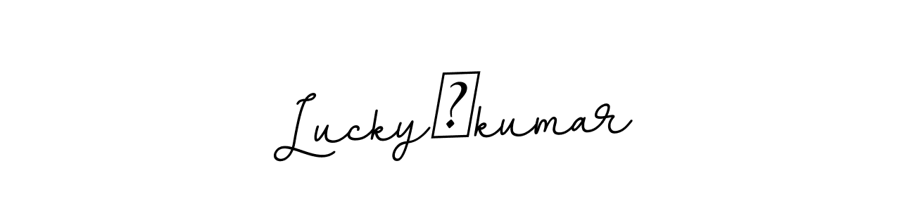 Lucky❤kumar stylish signature style. Best Handwritten Sign (BallpointsItalic-DORy9) for my name. Handwritten Signature Collection Ideas for my name Lucky❤kumar. Lucky❤kumar signature style 11 images and pictures png