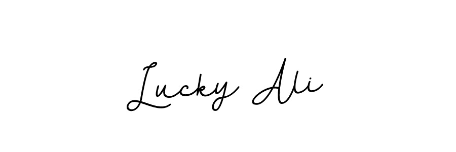 Create a beautiful signature design for name Lucky Ali. With this signature (BallpointsItalic-DORy9) fonts, you can make a handwritten signature for free. Lucky Ali signature style 11 images and pictures png