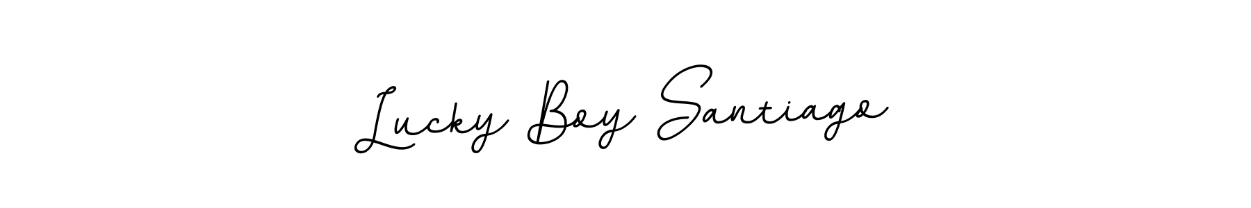 Lucky Boy Santiago stylish signature style. Best Handwritten Sign (BallpointsItalic-DORy9) for my name. Handwritten Signature Collection Ideas for my name Lucky Boy Santiago. Lucky Boy Santiago signature style 11 images and pictures png