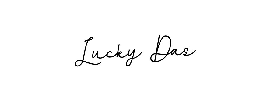 Make a beautiful signature design for name Lucky Das. With this signature (BallpointsItalic-DORy9) style, you can create a handwritten signature for free. Lucky Das signature style 11 images and pictures png