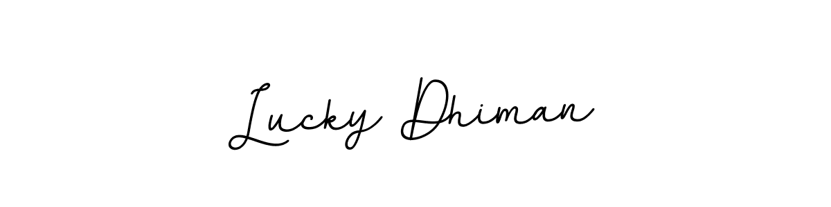 Lucky Dhiman stylish signature style. Best Handwritten Sign (BallpointsItalic-DORy9) for my name. Handwritten Signature Collection Ideas for my name Lucky Dhiman. Lucky Dhiman signature style 11 images and pictures png