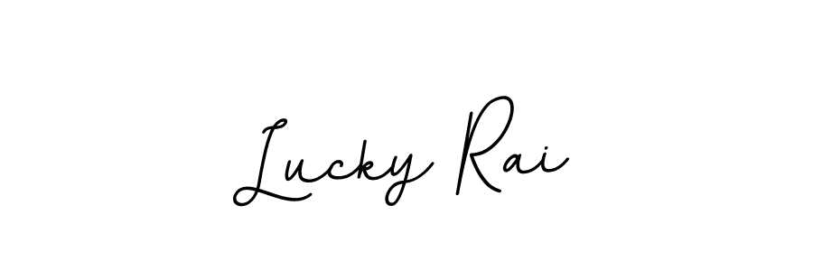 How to make Lucky Rai signature? BallpointsItalic-DORy9 is a professional autograph style. Create handwritten signature for Lucky Rai name. Lucky Rai signature style 11 images and pictures png