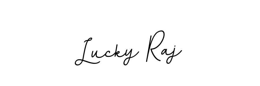 Make a beautiful signature design for name Lucky Raj. With this signature (BallpointsItalic-DORy9) style, you can create a handwritten signature for free. Lucky Raj signature style 11 images and pictures png