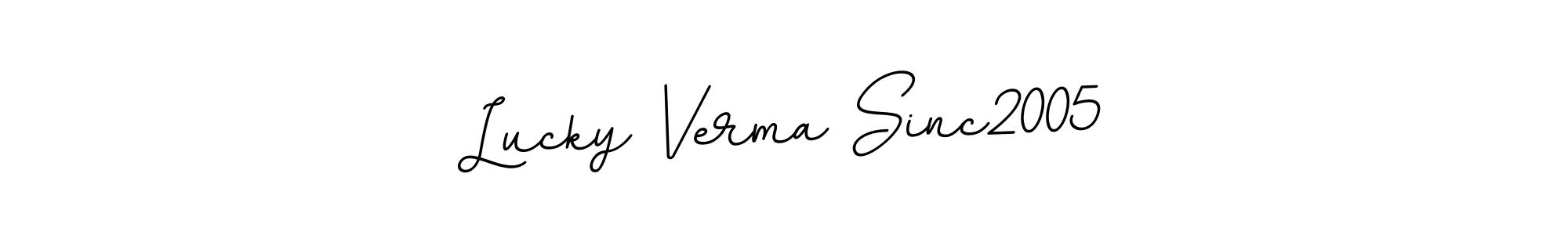 Create a beautiful signature design for name Lucky Verma Sinc2005. With this signature (BallpointsItalic-DORy9) fonts, you can make a handwritten signature for free. Lucky Verma Sinc2005 signature style 11 images and pictures png