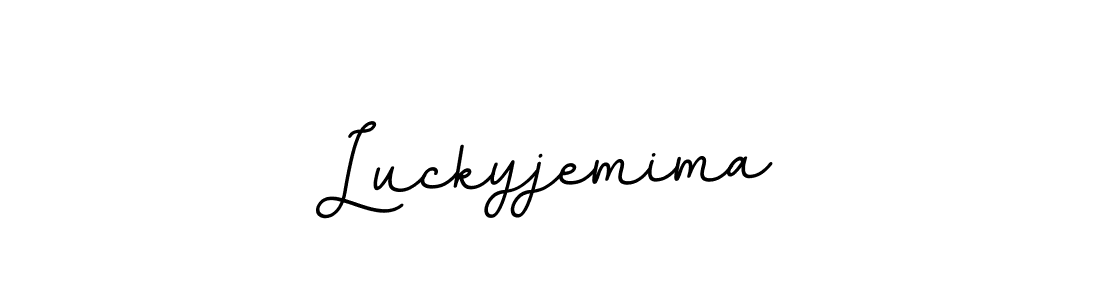 Luckyjemima stylish signature style. Best Handwritten Sign (BallpointsItalic-DORy9) for my name. Handwritten Signature Collection Ideas for my name Luckyjemima. Luckyjemima signature style 11 images and pictures png