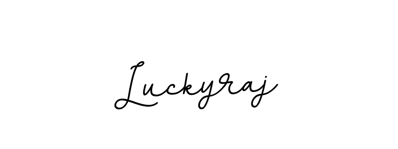 Luckyraj stylish signature style. Best Handwritten Sign (BallpointsItalic-DORy9) for my name. Handwritten Signature Collection Ideas for my name Luckyraj. Luckyraj signature style 11 images and pictures png