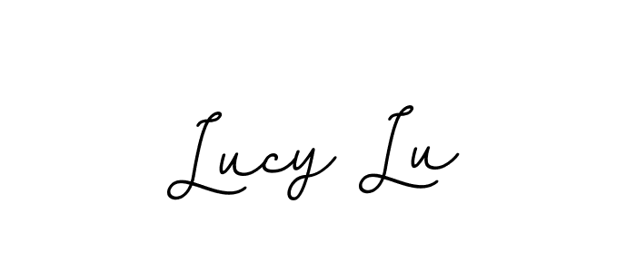 You should practise on your own different ways (BallpointsItalic-DORy9) to write your name (Lucy Lu) in signature. don't let someone else do it for you. Lucy Lu signature style 11 images and pictures png