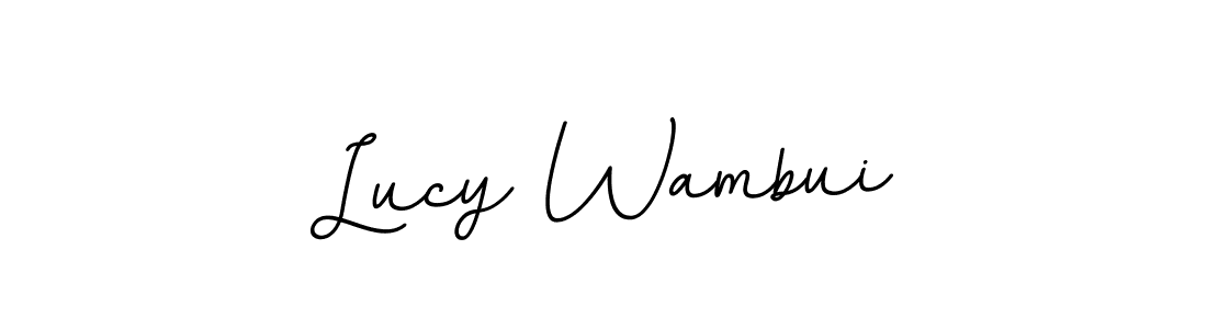 Create a beautiful signature design for name Lucy Wambui. With this signature (BallpointsItalic-DORy9) fonts, you can make a handwritten signature for free. Lucy Wambui signature style 11 images and pictures png