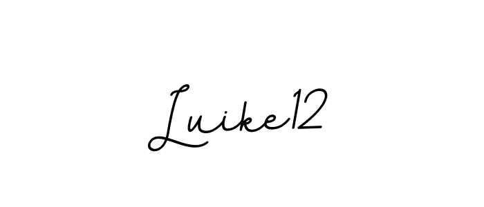 Design your own signature with our free online signature maker. With this signature software, you can create a handwritten (BallpointsItalic-DORy9) signature for name Luike12. Luike12 signature style 11 images and pictures png