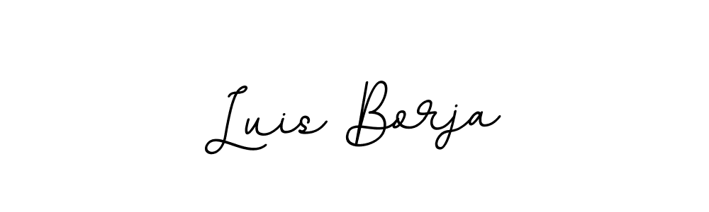How to make Luis Borja name signature. Use BallpointsItalic-DORy9 style for creating short signs online. This is the latest handwritten sign. Luis Borja signature style 11 images and pictures png