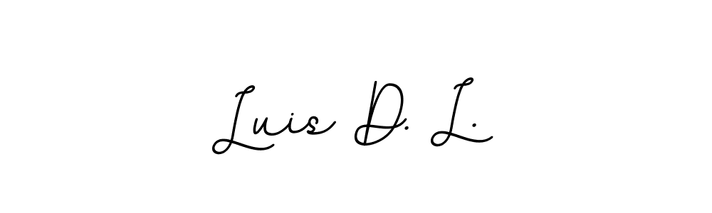 Use a signature maker to create a handwritten signature online. With this signature software, you can design (BallpointsItalic-DORy9) your own signature for name Luis D. L.. Luis D. L. signature style 11 images and pictures png