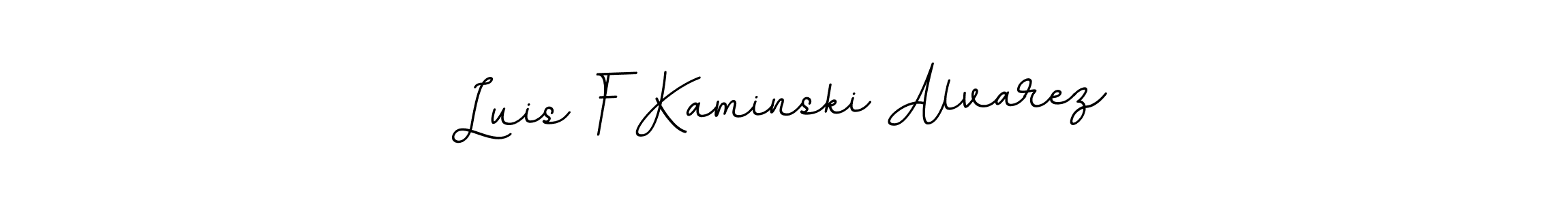 Design your own signature with our free online signature maker. With this signature software, you can create a handwritten (BallpointsItalic-DORy9) signature for name Luis F Kaminski Alvarez. Luis F Kaminski Alvarez signature style 11 images and pictures png