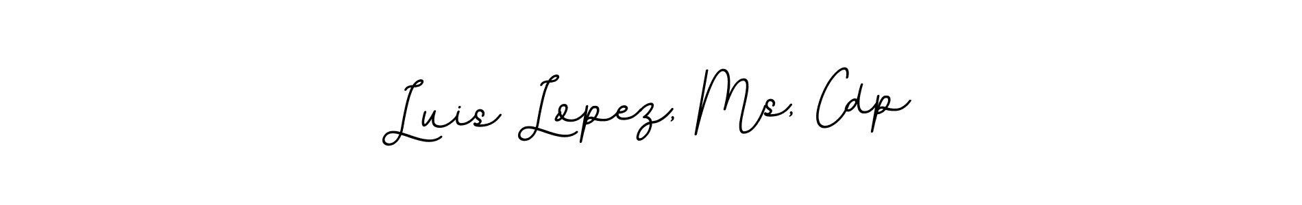 The best way (BallpointsItalic-DORy9) to make a short signature is to pick only two or three words in your name. The name Luis Lopez, Ms, Cdp include a total of six letters. For converting this name. Luis Lopez, Ms, Cdp signature style 11 images and pictures png