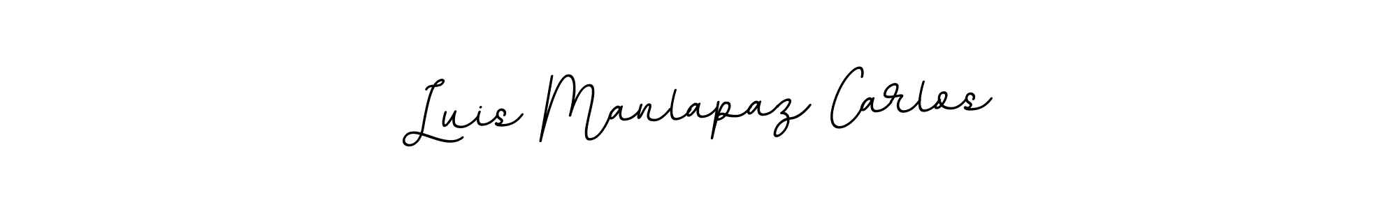 This is the best signature style for the Luis Manlapaz Carlos name. Also you like these signature font (BallpointsItalic-DORy9). Mix name signature. Luis Manlapaz Carlos signature style 11 images and pictures png