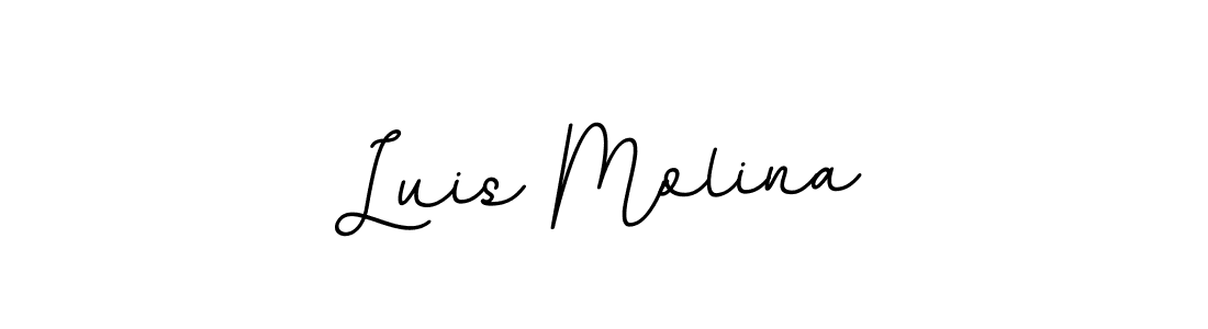 How to make Luis Molina name signature. Use BallpointsItalic-DORy9 style for creating short signs online. This is the latest handwritten sign. Luis Molina signature style 11 images and pictures png