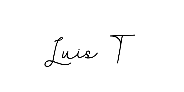 You should practise on your own different ways (BallpointsItalic-DORy9) to write your name (Luis T) in signature. don't let someone else do it for you. Luis T signature style 11 images and pictures png
