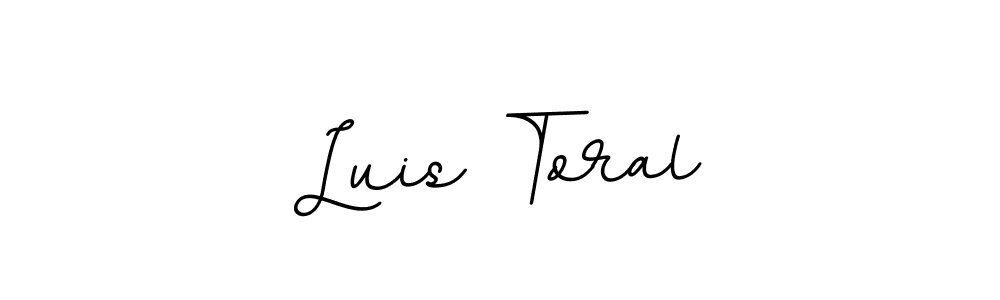 This is the best signature style for the Luis Toral name. Also you like these signature font (BallpointsItalic-DORy9). Mix name signature. Luis Toral signature style 11 images and pictures png