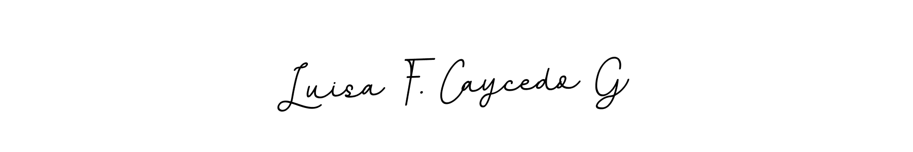 How to make Luisa F. Caycedo G name signature. Use BallpointsItalic-DORy9 style for creating short signs online. This is the latest handwritten sign. Luisa F. Caycedo G signature style 11 images and pictures png