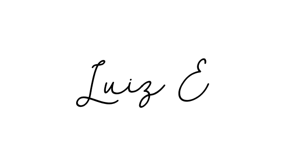 Design your own signature with our free online signature maker. With this signature software, you can create a handwritten (BallpointsItalic-DORy9) signature for name Luiz E. Luiz E signature style 11 images and pictures png